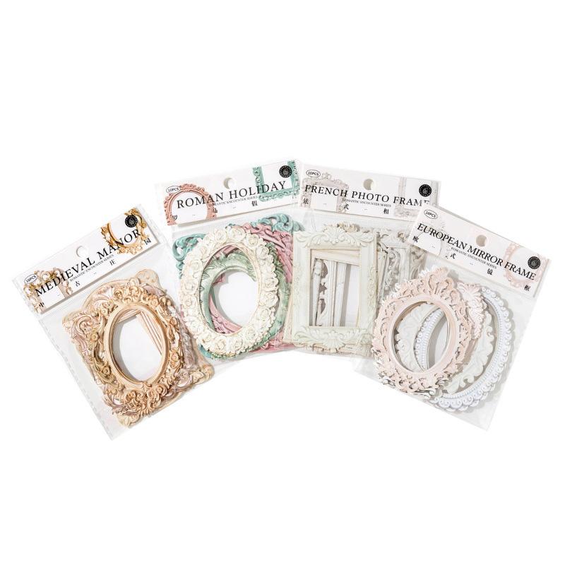 コラージュ 素材 デザイン ペーパー 額縁 ミラー 鏡 フレーム ジャンク