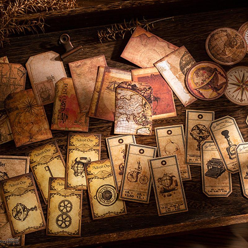 コラージュ 素材 シール ラベル タグ ジャンクジャーナル アンティーク