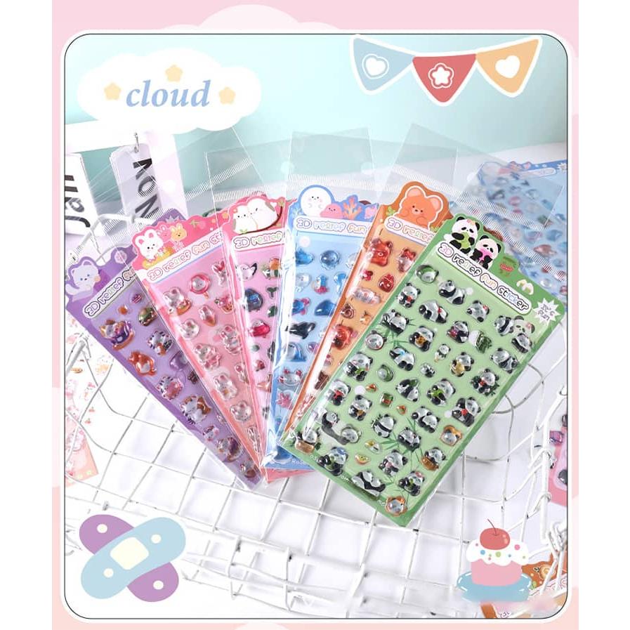 全18種 平成レトロ シール帳 ぷくぷくシール 3D つやつや 透明