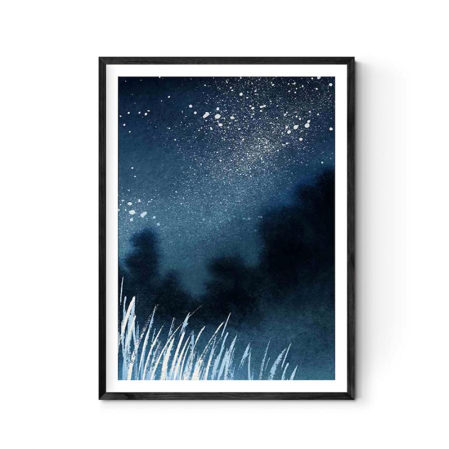 アート 北欧 ポスター おしゃれ A4 A3 B3 A2 B2 A1 B1 七夕 風景