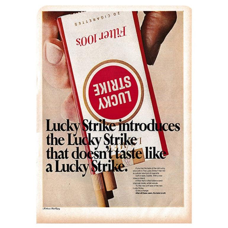 ラッキーストライク Lucky Strike たばこ タバコ ポスター☆レトロ調