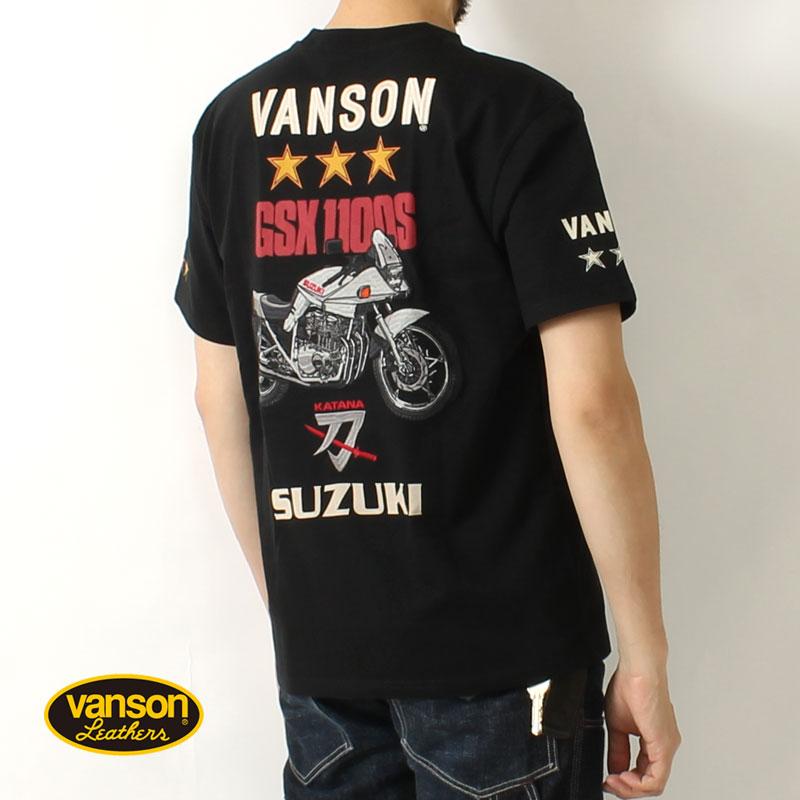 VANSON（バンソン） Tシャツ スズキコラボ GSX1100S カタナ 2024春夏