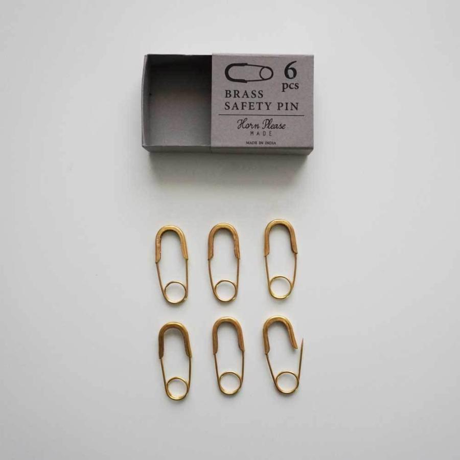 真鍮 セーフティピン・6個セット｜ブラス DIY アンティーク風