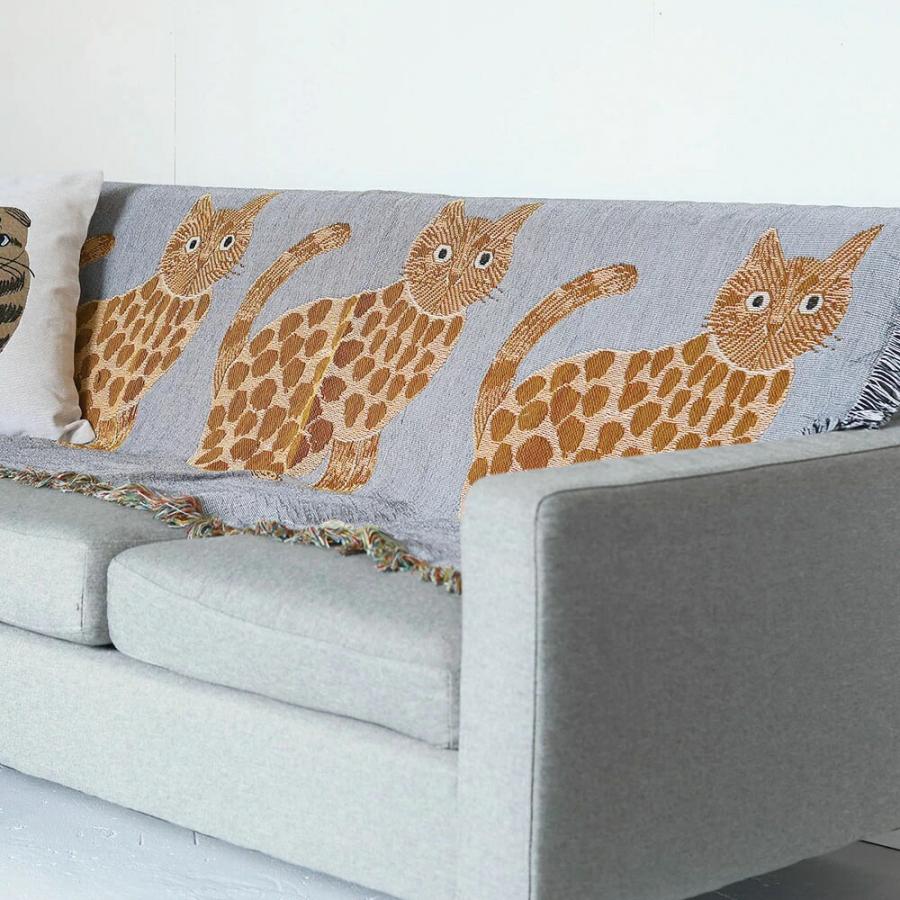 松尾ミユキ タペストリーラグ｜ブランケット 猫 ネコ インテリア