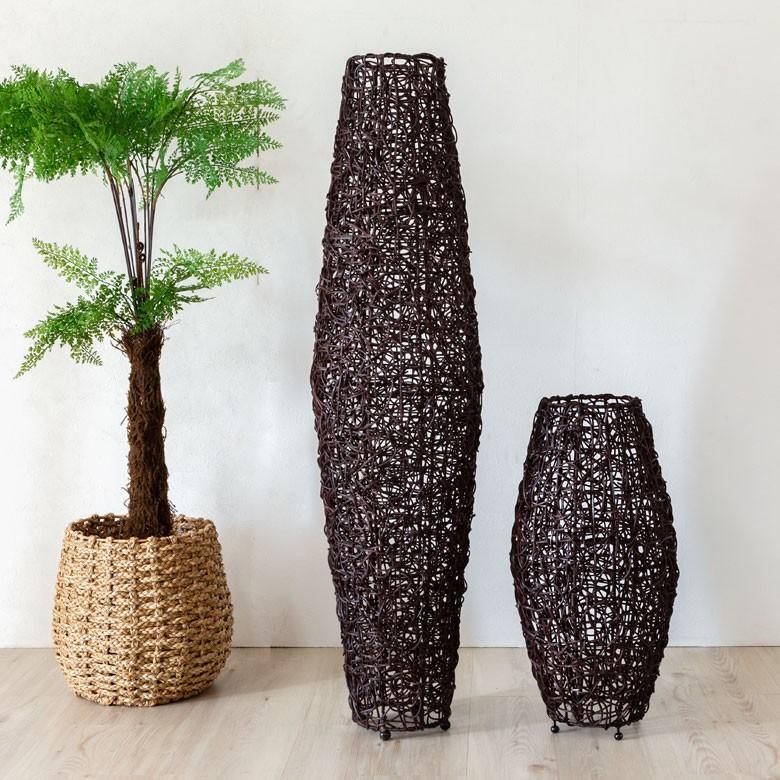フロアライト 照明 スタンド ラタン製 籐 高さ約120cm アジアン バリ