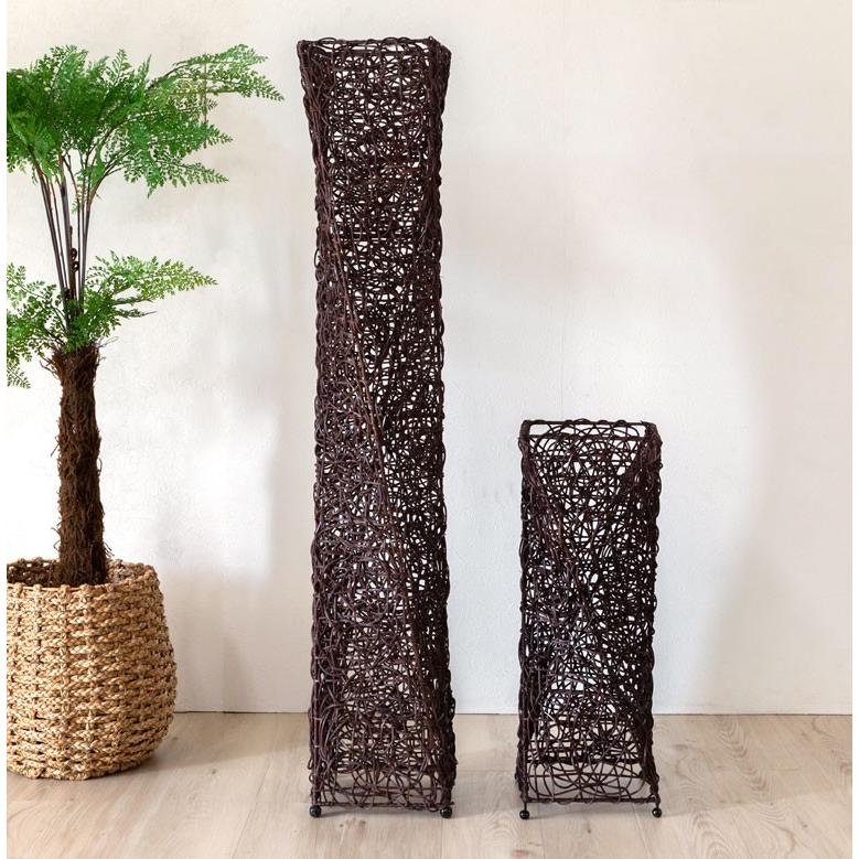 フロアライト 照明 スタンド ラタン製 籐 高さ約60cm アジアン バリ