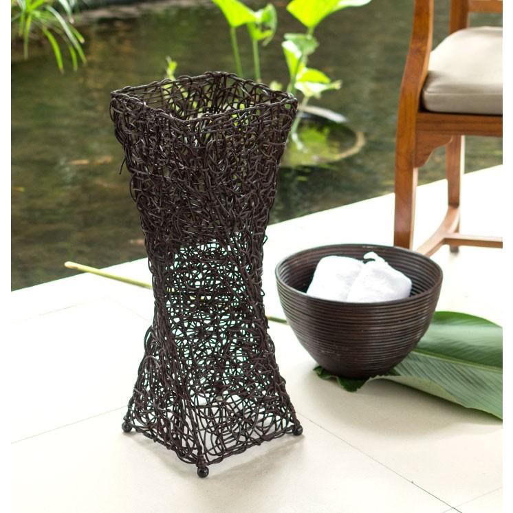 フロアライト 照明 スタンド ラタン製 籐 高さ約60cm アジアン バリ