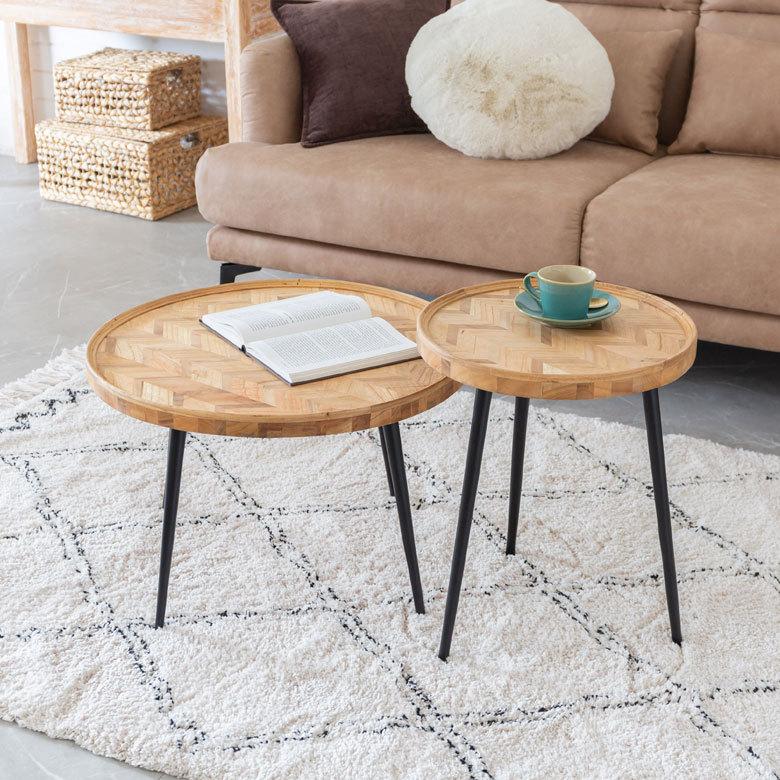 ローテーブル ラウンド 円 丸 コーヒーテーブル 直径約60cm