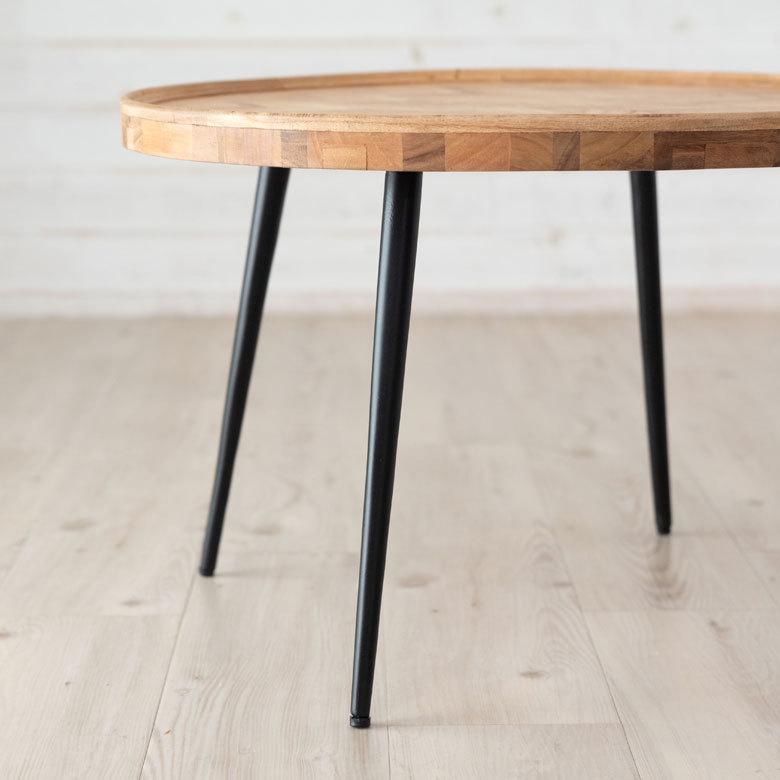 ローテーブル ラウンド 円 丸 コーヒーテーブル 直径約60cm