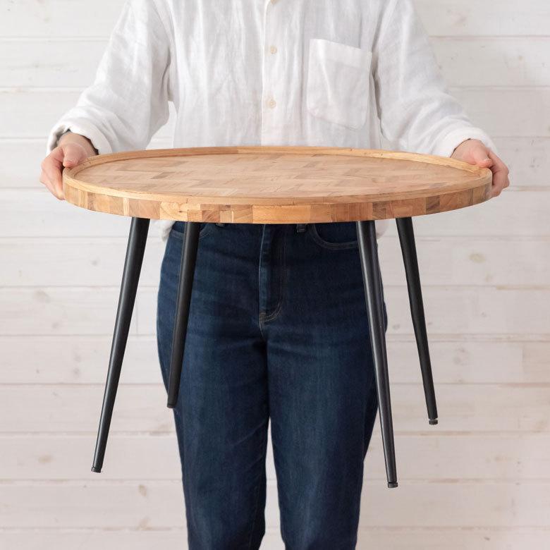 ローテーブル ラウンド 円 丸 コーヒーテーブル 直径約60cm