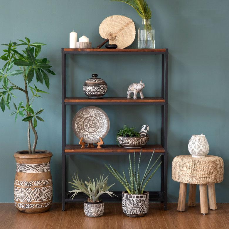 傘立て プランターカバー ポットカバー 木製 ウッド スンバ