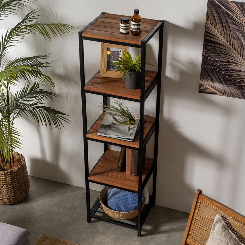 ELEMENTS シェルフ 棚 ラック 天然木製 オープンシェルフ オープン