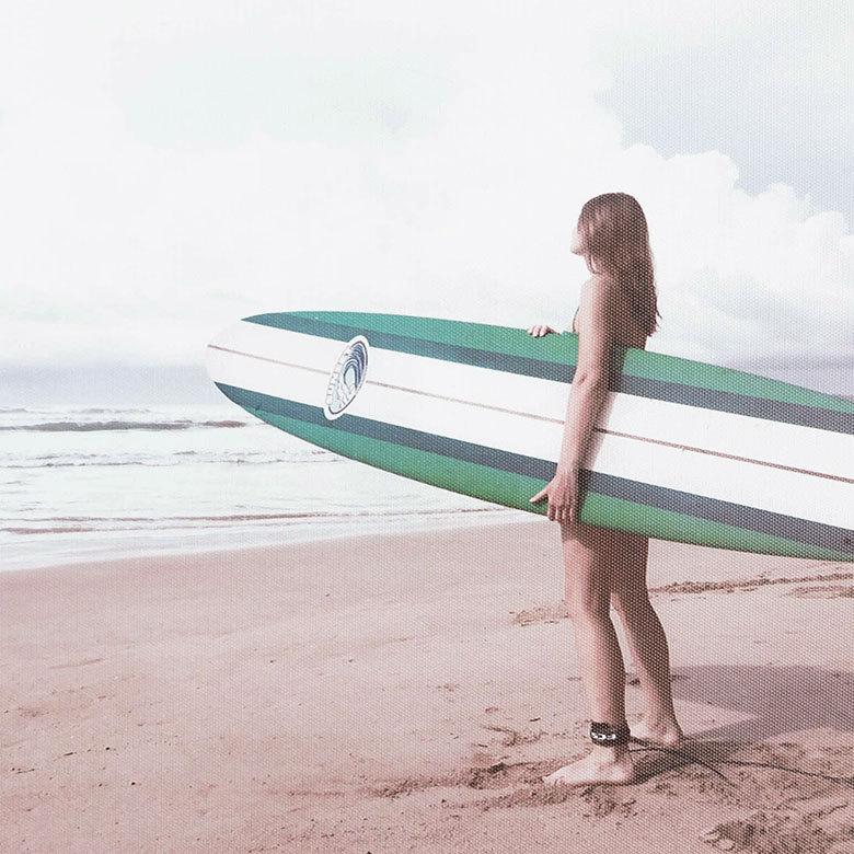 アートパネル サーフィン 海 風景 自然 約60cm×40cm フレーム付き 北欧