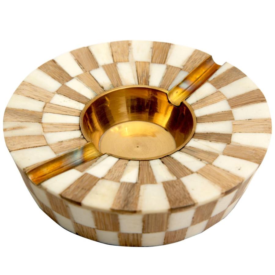 灰皿 おしゃれ 卓上 デザイン アンティーク レトロ プレゼント ボーン