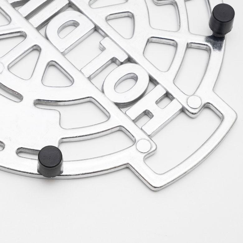 鍋しき トリベット アルミ 鍋敷 シルバー サークル 丸 アルミ