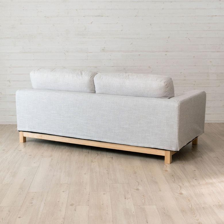 東谷 ソファ 2人掛け 2P ファブリック 約W181cm ホワイト グレー