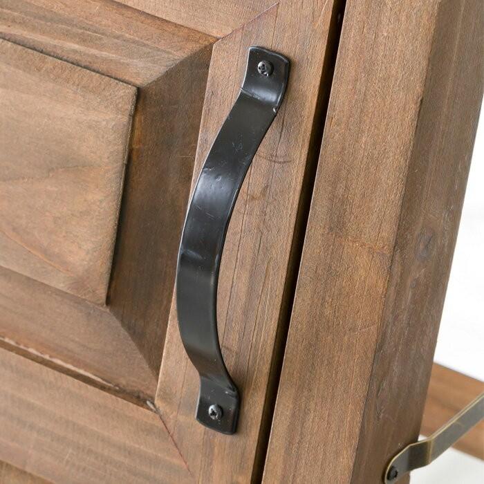 鏡 ミラー ドア風 スタンドミラー 姿見 全身鏡 アンティーク風 木製 扉