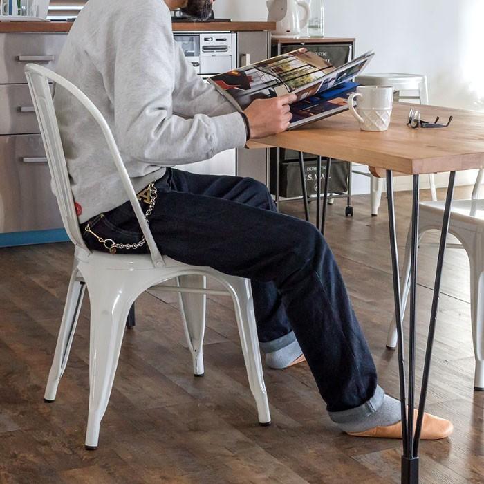 チェア スチール製 スタッキングOK メタリック 積み重ね 椅子 来客用