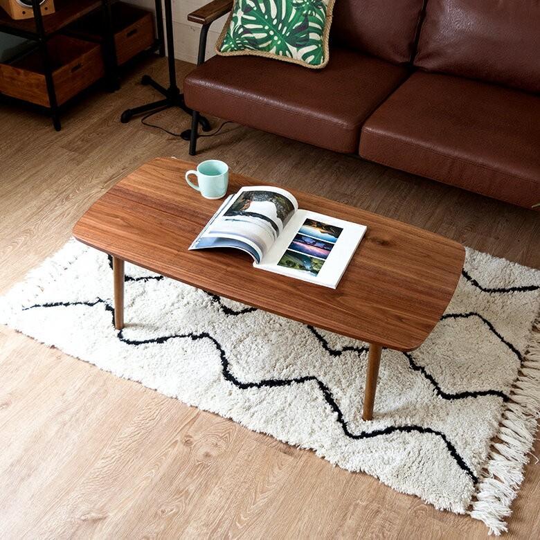 ローテーブル 折りたたみ 北欧 天然木 リビングテーブル センター