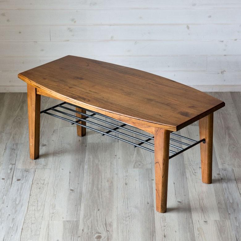 ローテーブル ウッド センターテーブル おしゃれ 木製 収納付き 収納棚