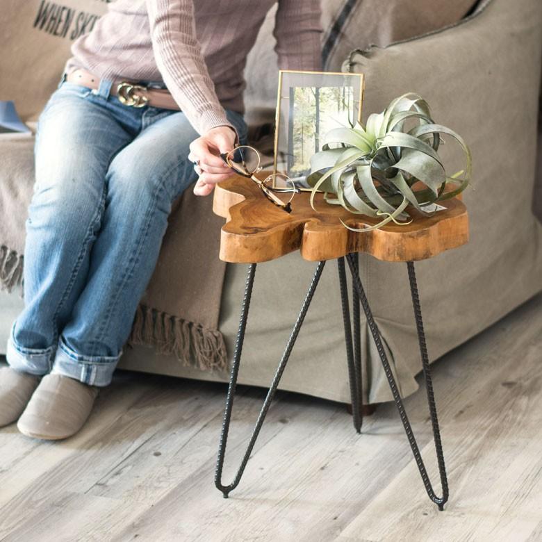 サイドテーブル テーブル 天然木 切株 木目 ヴィンテージ ミニテーブル