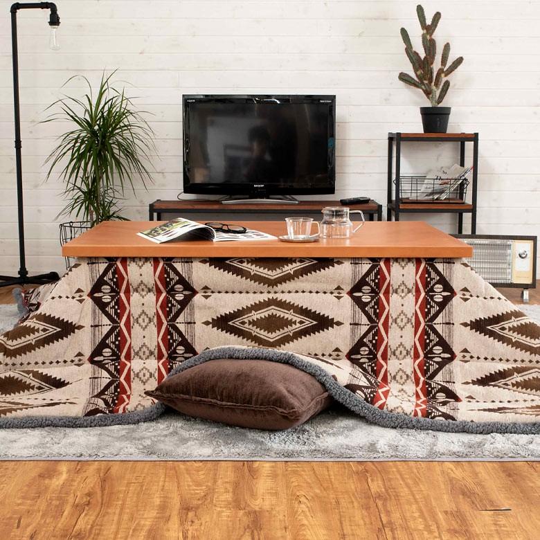 こたつ布団 長方形 約190×230cm オルテガ調 掛け布団 こたつ