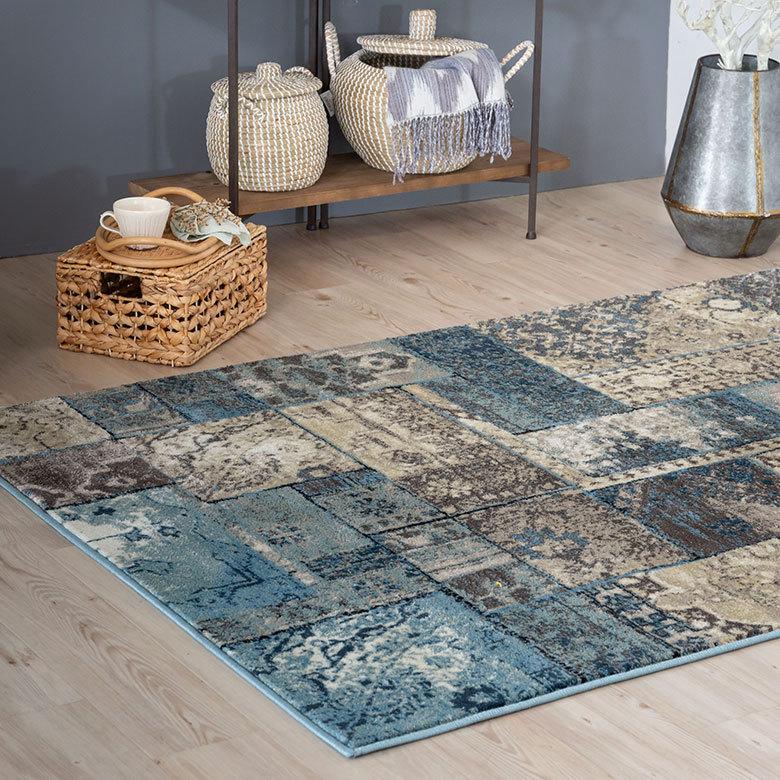 ELEMENTS ラグ ラグマット 約 133×190 cm ヴィンテージ風 ビンテージ風