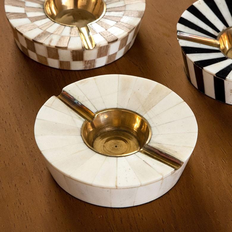 灰皿 おしゃれ 卓上 デザイン アンティーク レトロ プレゼント ボーン