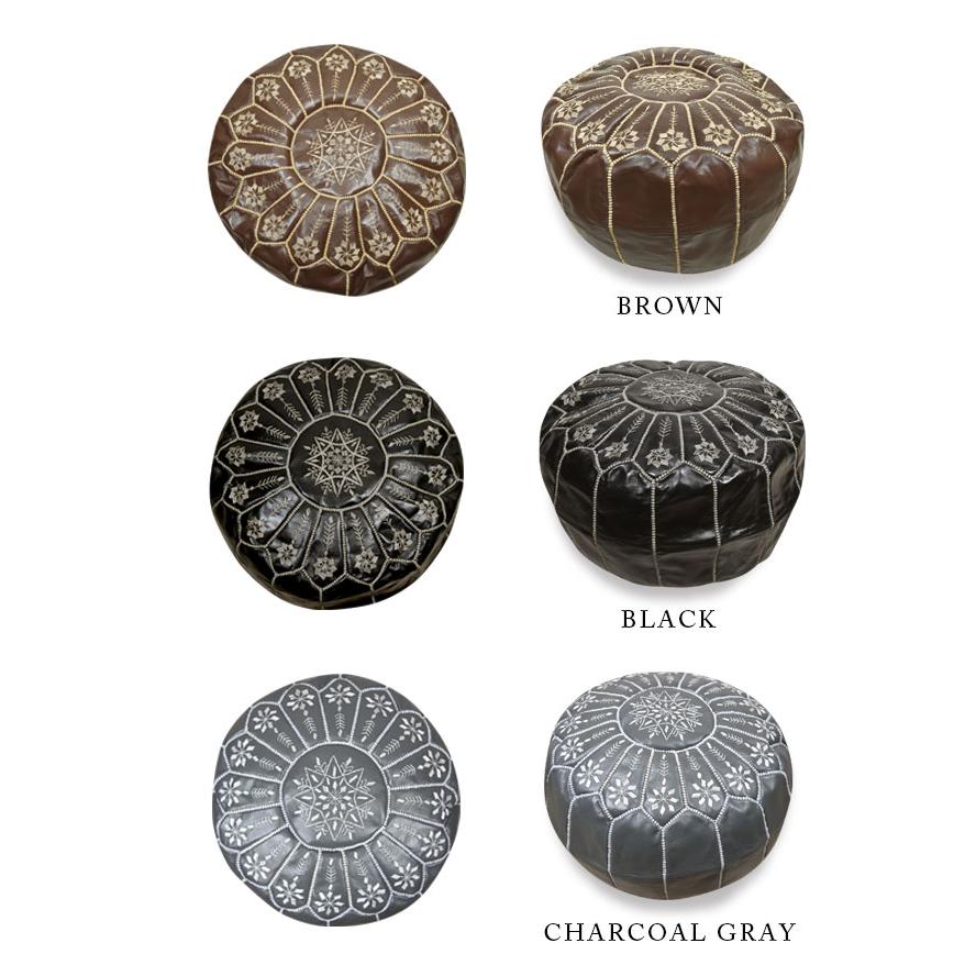 mocororo（モコロロ） モロッコ 本革 プフ スツール 羊革 オットマン