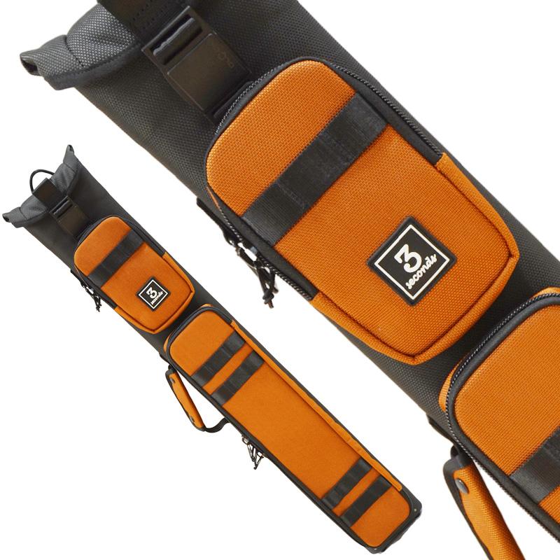 ビリヤード キューケース スリーセカンズ ブラック×オレンジ 3バット5