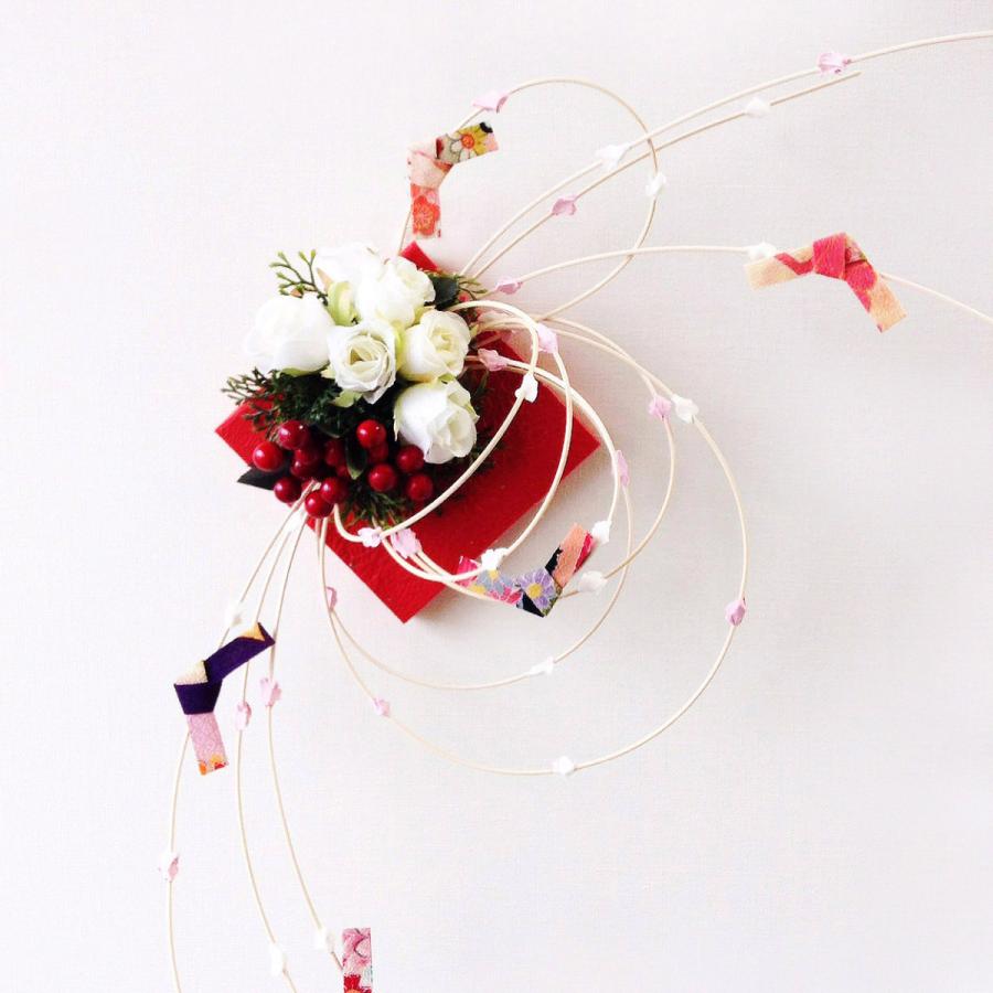 お正月リースオブジェ もち花と薔薇アレンジ nyb-15 : エッセンス