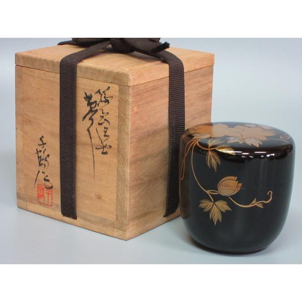 鉄線蒔絵黒中棗 輪島塗 千鶴造 共箱 : 茶道具商 越中屋 - 通販 - Yahoo