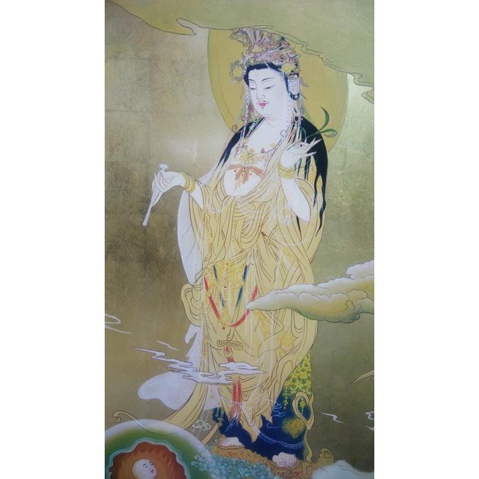 漆絵 狩野芳崖の名作_悲母観音 NH164 : 絵画制作専門ユーラシアアート