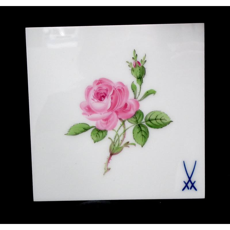 マイセン ピンクローズ 020110 タイル約10x10cm レア 新品 : ユーロ