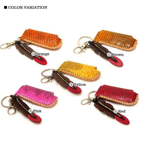 本革 レザー パイソン ライターケース ライターホルダー キーホルダー