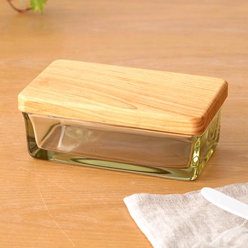 廣田硝子 ＼2/25はポイント10倍／ 廣田硝子 バターケース 200g用 木蓋