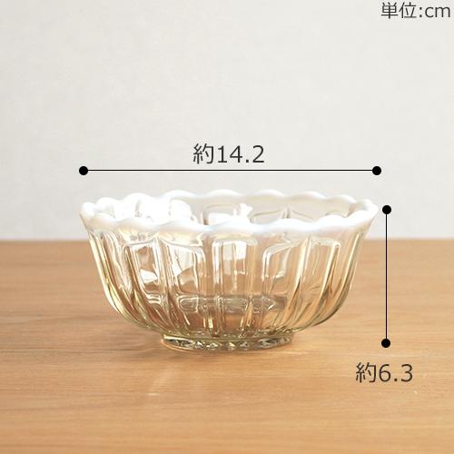 廣田硝子 ＼2/25はポイント10倍／ 廣田硝子 雪の花 洗鉢 14.2cm ブルー