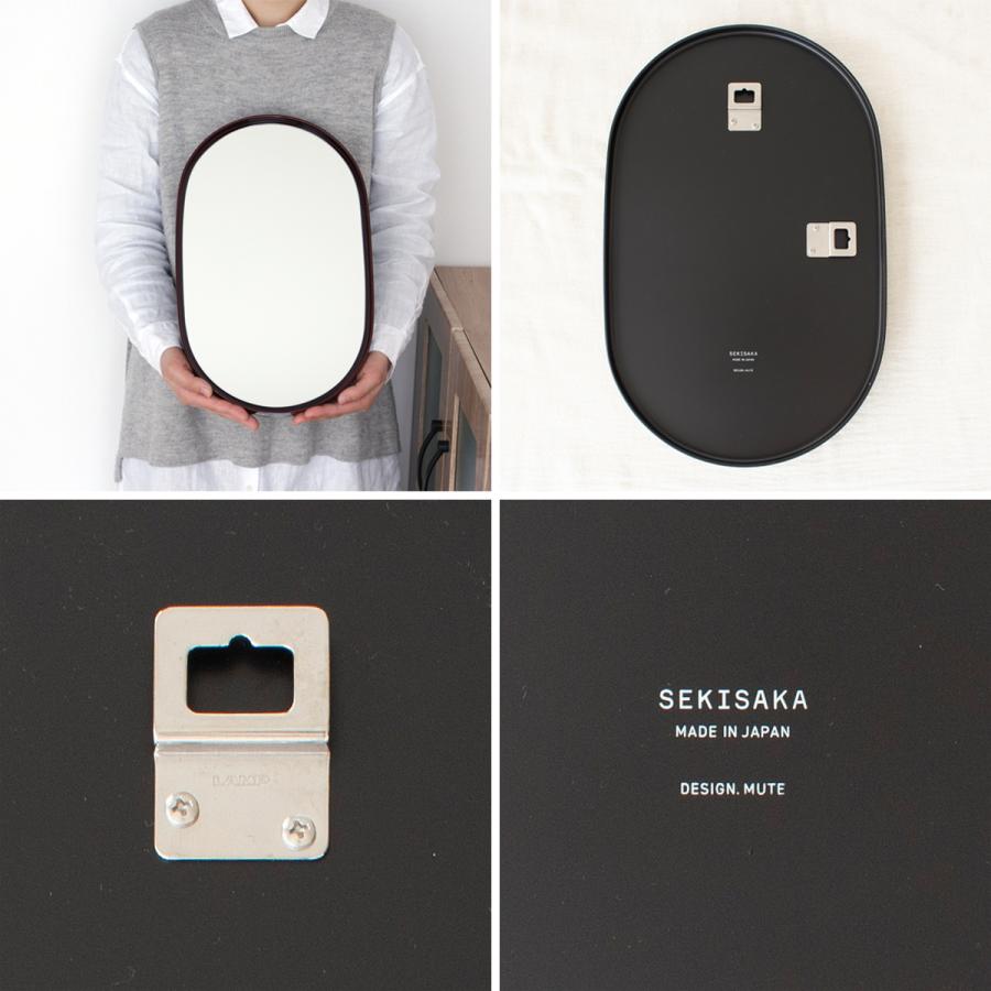 鏡 壁掛け ミラー 丸 丸い 楕円 ウォールミラー 木製 フレーム 漆