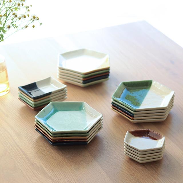 m.m.d. m.m.d. true colors line 取皿 8分掛け(取り皿 六角 プレート