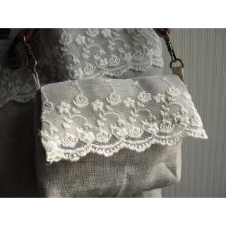 手芸 チュールレース 薔薇 (スワンローズ) カット売り : 手芸の