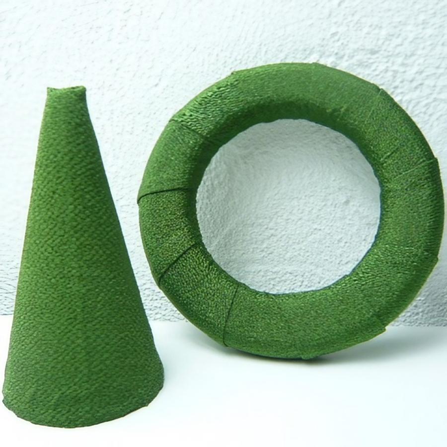 発泡スチロール リース70mm(直径7cm）（1個) クリスマスリース 布