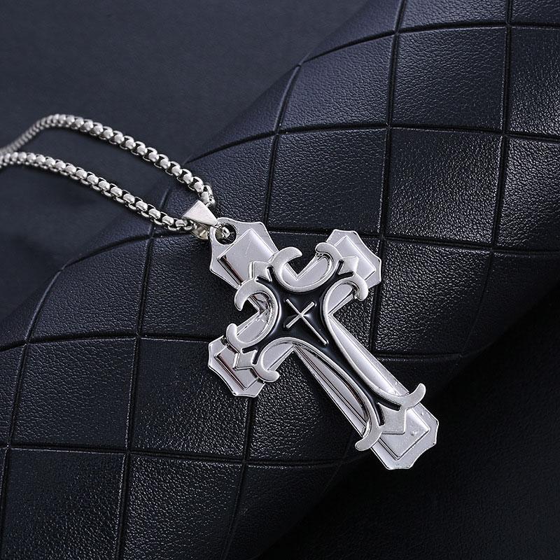 ネックレス 十字架 クロス 十字 プレート メンズ レディース シルバー