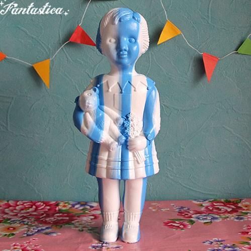 クロネットドール ホワイト＆ブルー・ストライプ−A White & Blue