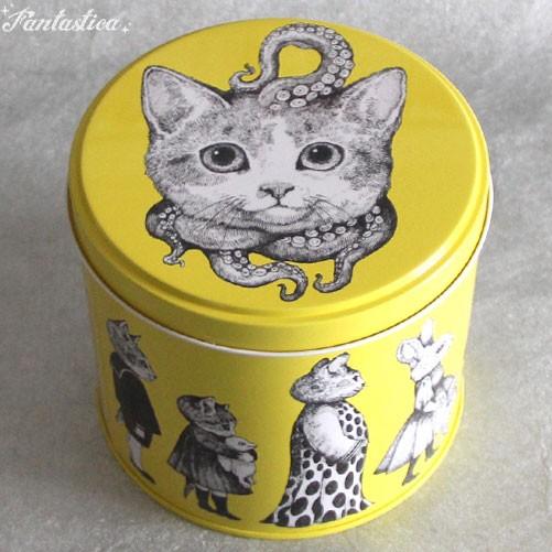 ヒグチユウコ ホルベイン・ブリキ丸缶 深海猫と動物たち : fantastica