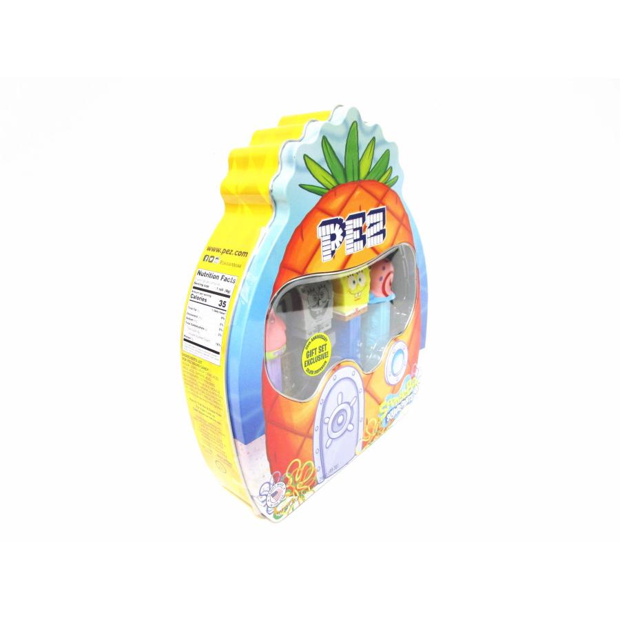 PEZ ペッツ スポンジボブ Tin ブリキ缶入り 4点セット ニコロデオン