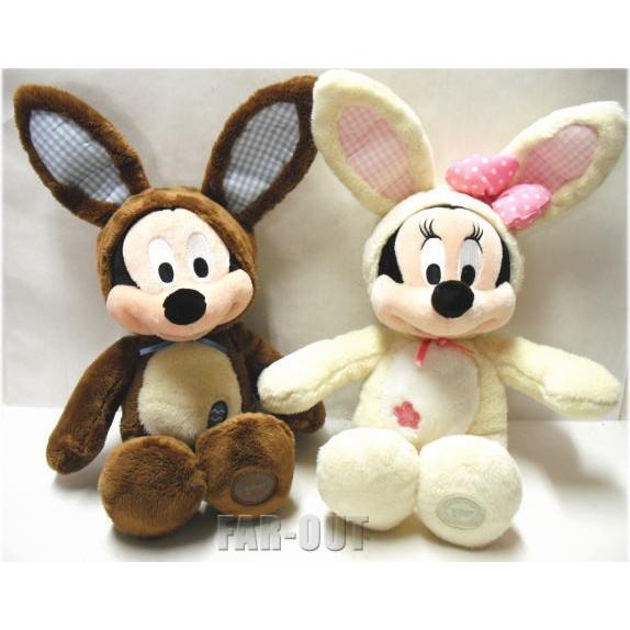 ミッキー&ミニー イースターバニー うさぎ ぬいぐるみ 2012年 2点