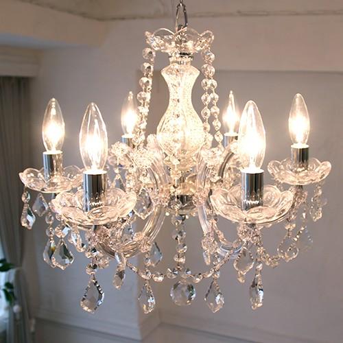 シャンデリア 6灯「サンクチュアリ」( Sanctuary)クリスタル