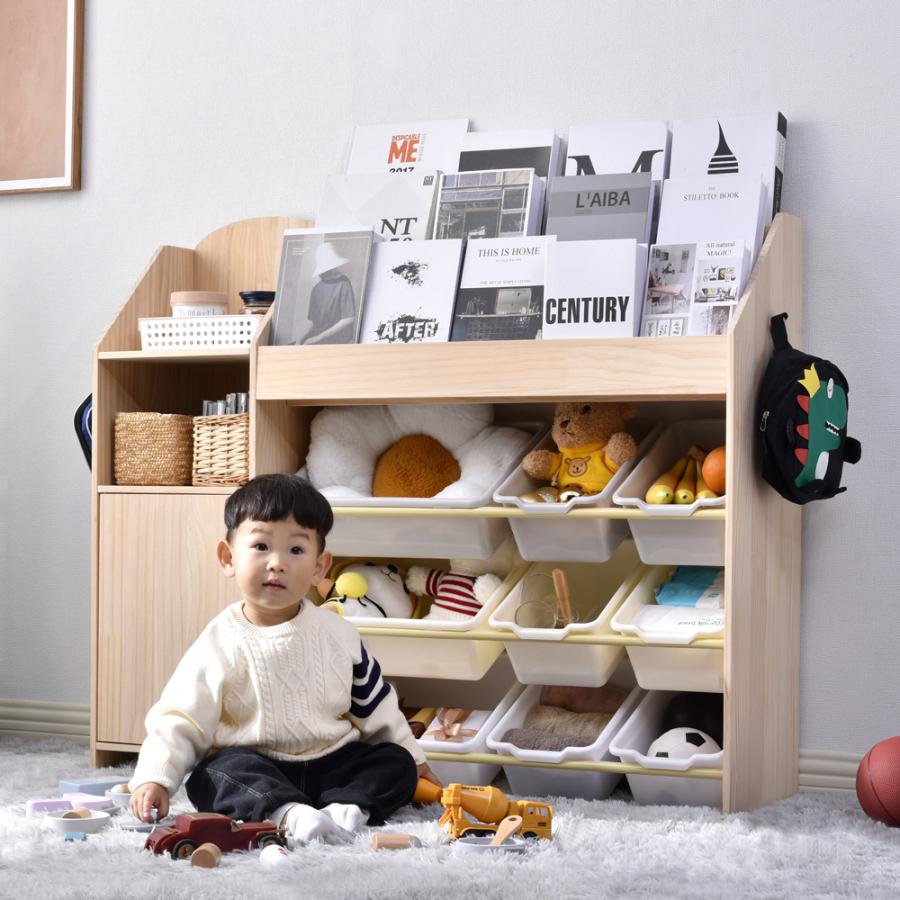 おもち収納 オモチャ収納 天然木 絵本棚 おもちゃ箱 おしゃれ 大容量