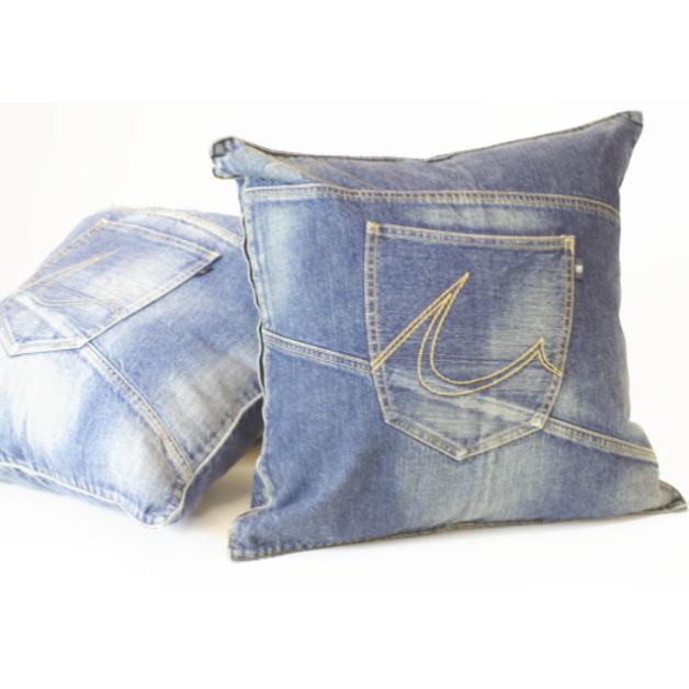 マストロ リメイクデニムクッション ジーンズクッション 45cm ポケット