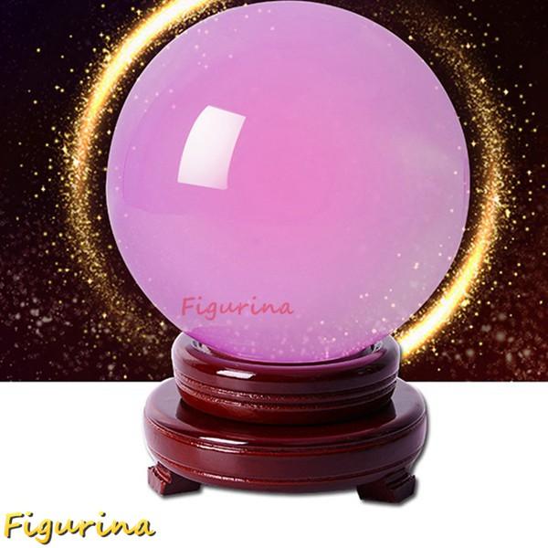 水晶玉 クリスタルボール 4cm-15cm ガラス玉 ローズクォーツ 台座付き